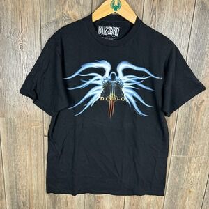 Blizzard Diablo 3 T-Shirt Gaming Graphic Tee Black Short Sleeve Size Medium